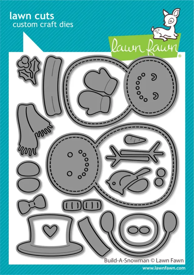 Lawn Fawn Build-A-Snowman Lawn Cuts Stanzen Winter