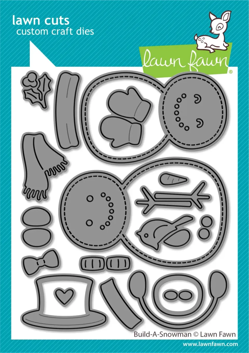 Lawn Fawn Build-A-Snowman Lawn Cuts Stanzen Winter