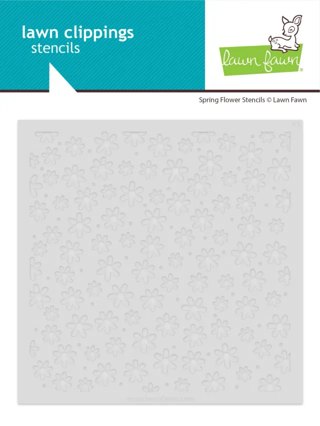 Lawn Fawn Spring Flowers LF4100 Schablonen 3er Blumen