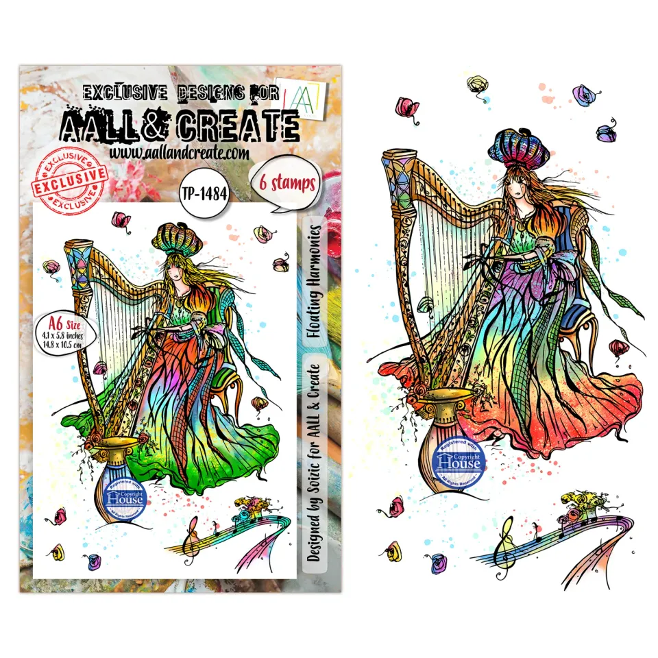 AALL and Create TP-1484 Floating Harmonies Stempelset A6