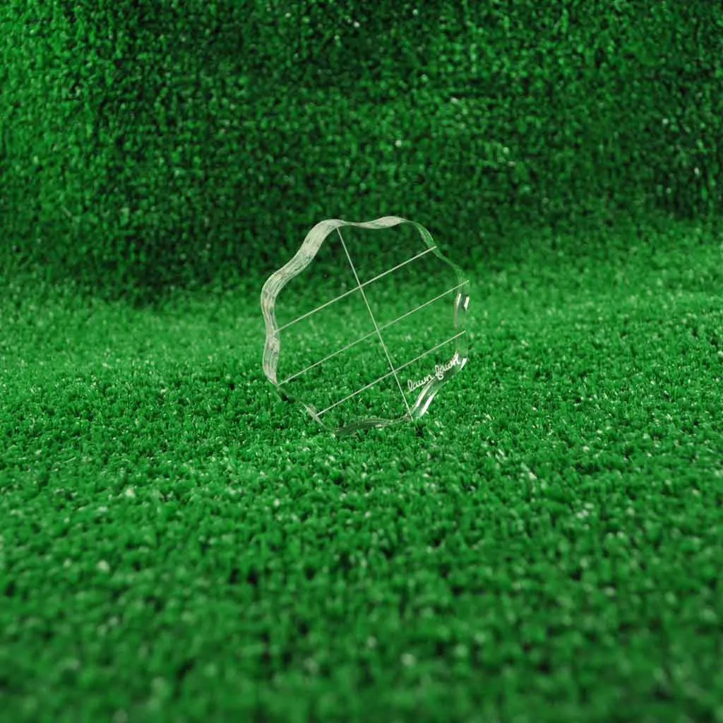 Lawn Fawn Acrylblock rund 6,4cm Grip Block mit Raster