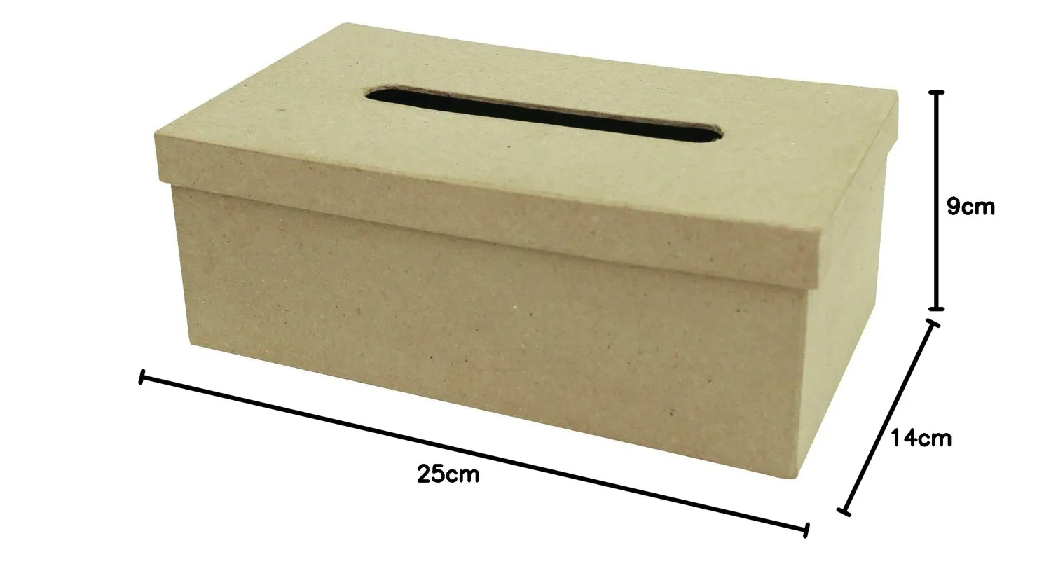 Décopatch AC657O Taschentuchbox M Pappmaché 14x25x9