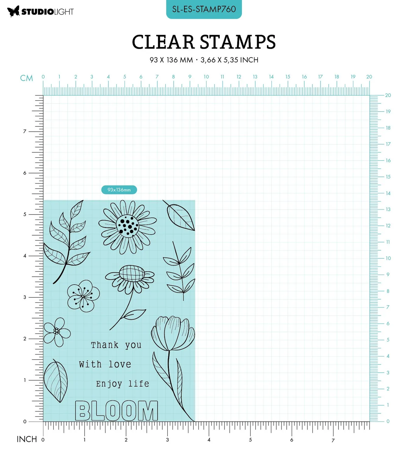 Studio Light Essentials Clear Stamp Bouquet Pop-up Blumen