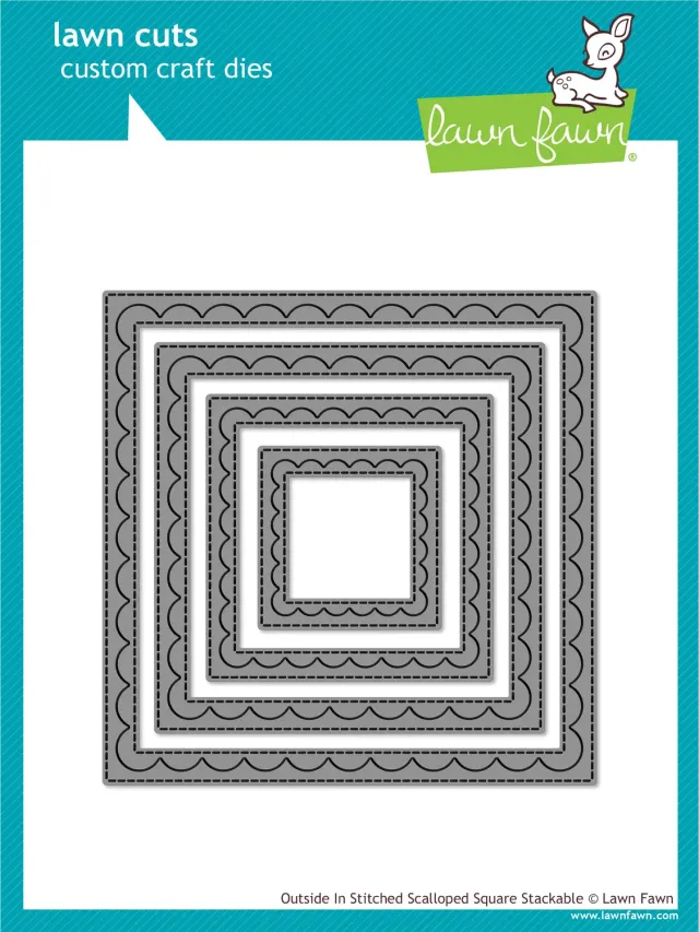 Lawn Fawn Lawn Cuts Outside In Stitched Scalloped Square Stanzen