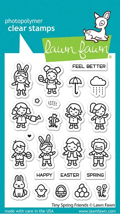 Lawn Fawn Tiny Spring Friends Stempelset Ostern