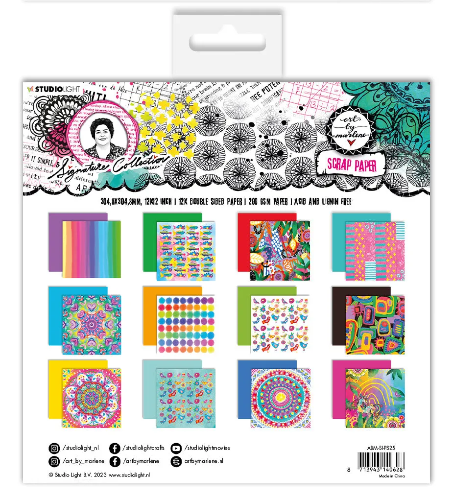 Art by Marlene Signature Paper Set Scrap Paper 12 Blatt 12x12