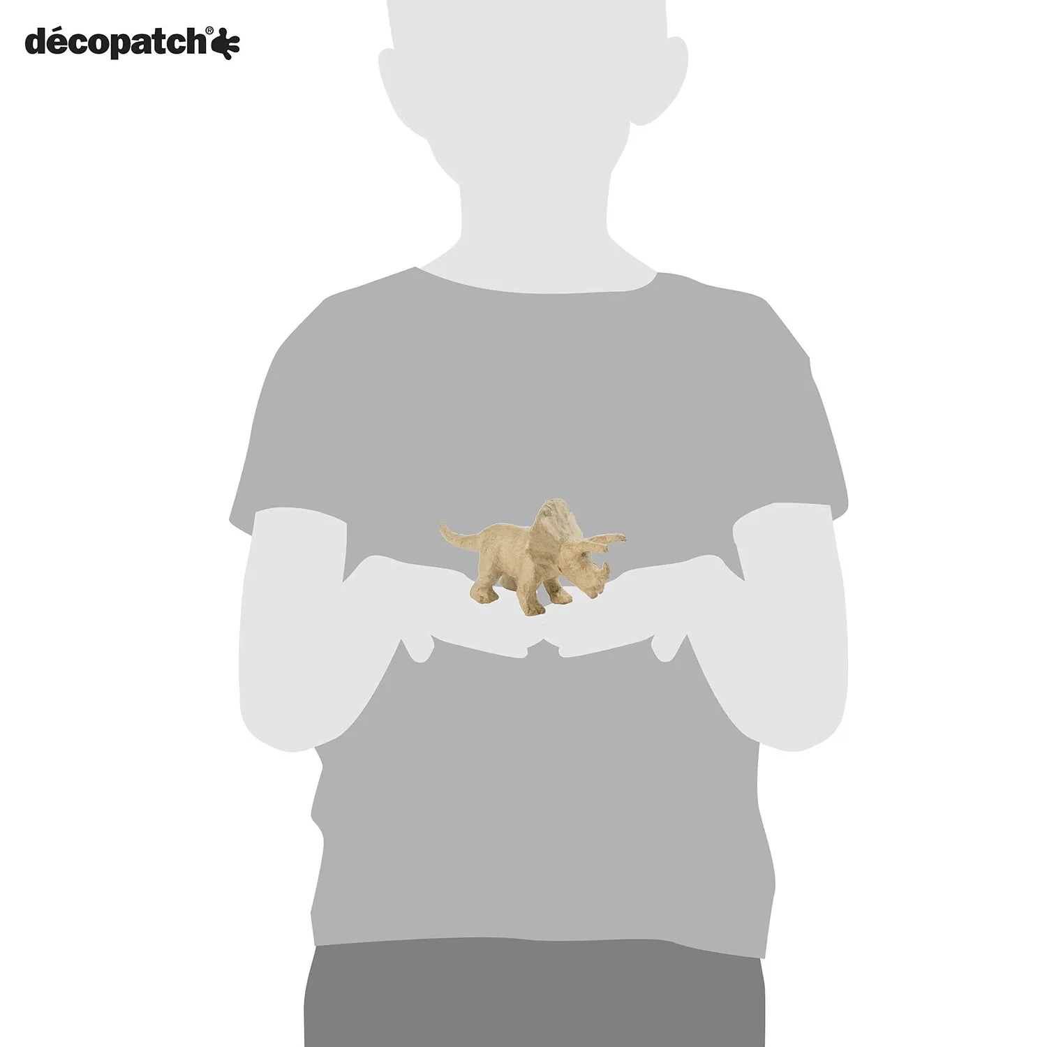 décopatch AP155O Triceratops Pappmaché Figur 19x6x9cm