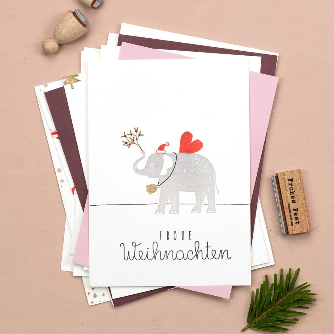 Perlenfischer Weihnachtsmütze Stempel 7x8 mm Mini