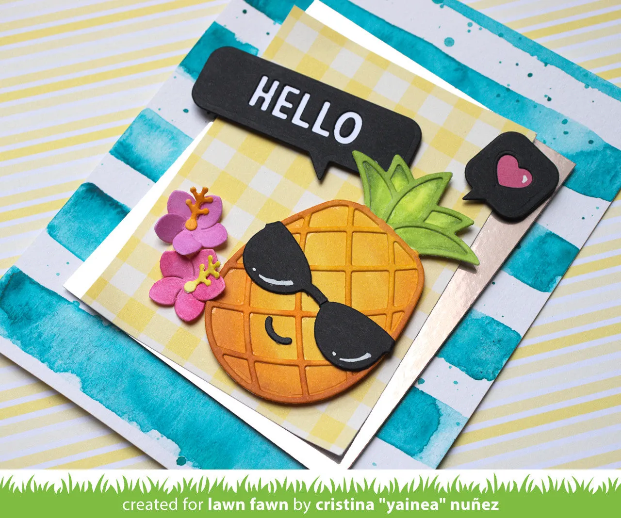Lawn Fawn Lawn Cuts Playful Pineapple Stanzschablone Sommer