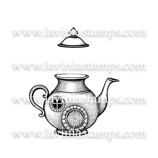 Lavinia-Stamps Teapot Cottage Digital Artwork Download